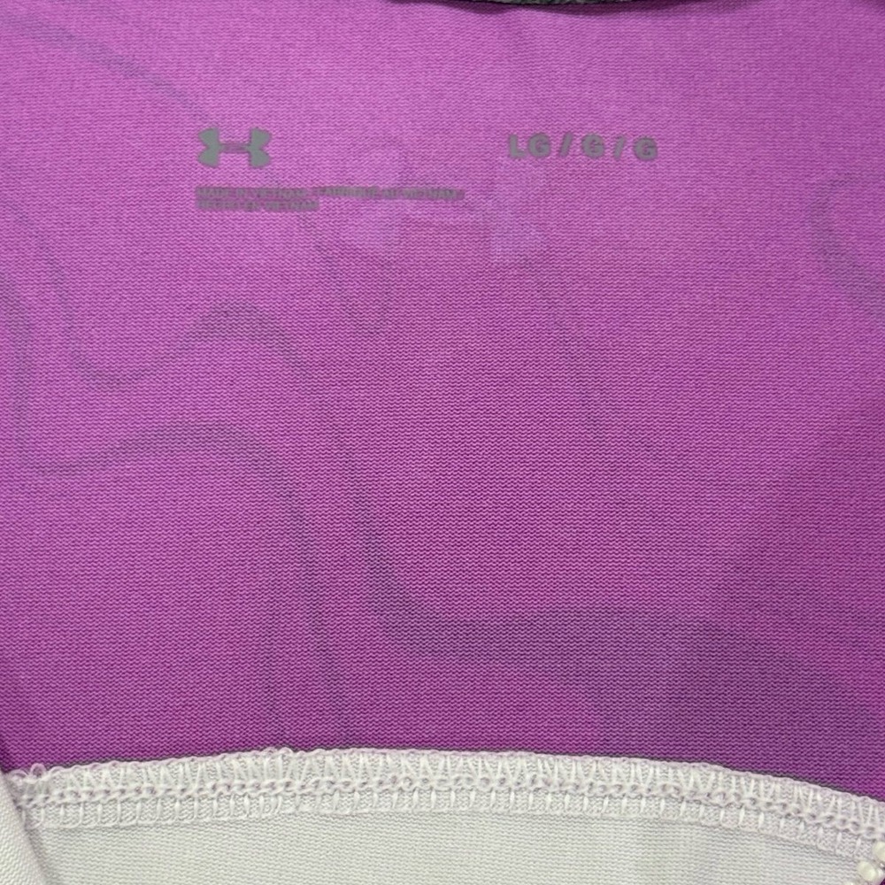 Under Armour Pink White Quarter Zip Pullover Womens Large (Preloved) - Picture 4 of 5